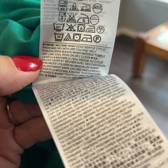 Banana Republic NWT Emerald Green Midi  Spaghetti Strap Sleeveless‎ Dress 10P - Picture 6 of 6